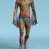 Ethereal Senses Mesh Male Flared Pants