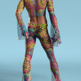 Ethereal Senses Mesh Male Flared Pants