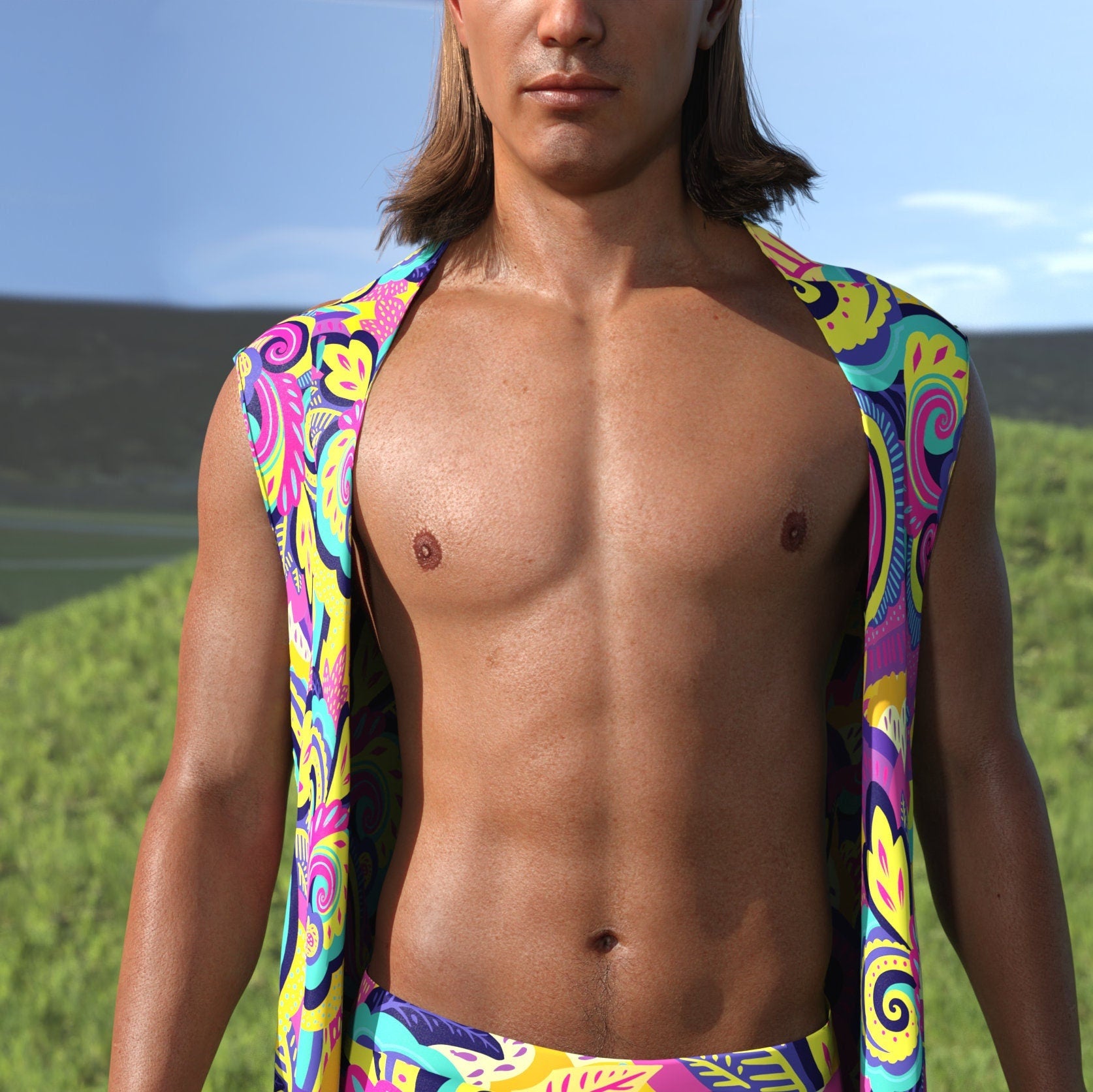 Summer Blossom Male Vest 2