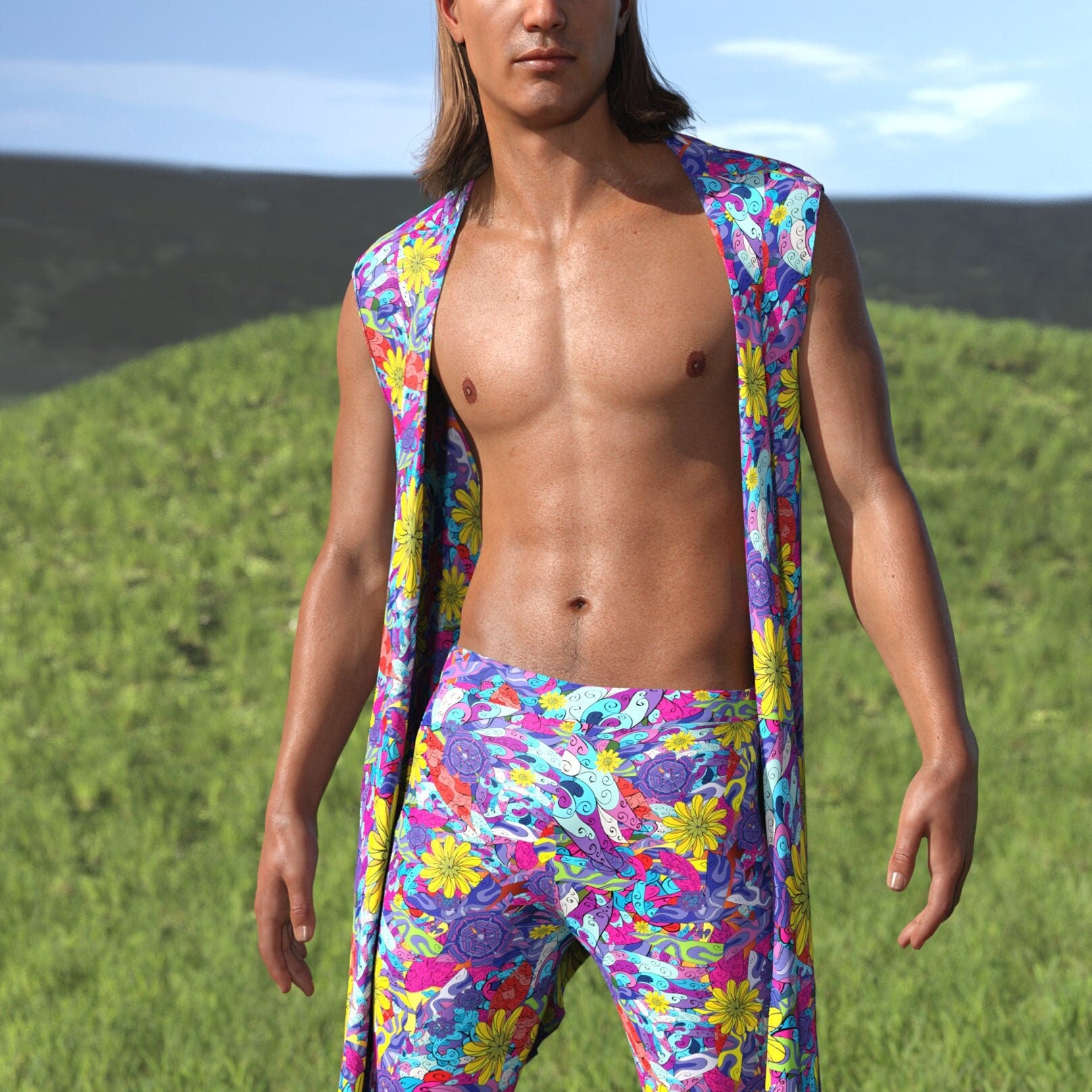 Moonblossom Male Vest Bell Bottom Set 2