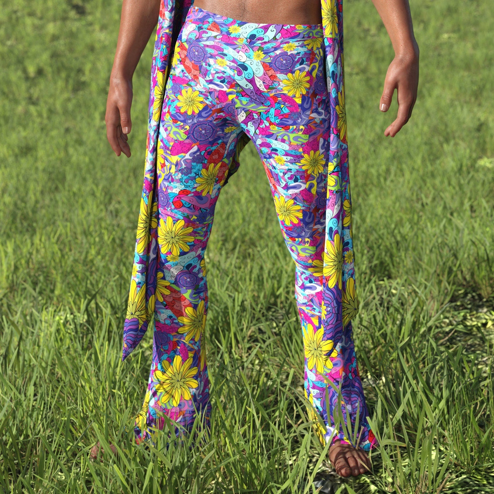 Moonblossom Male Flared Pants 2