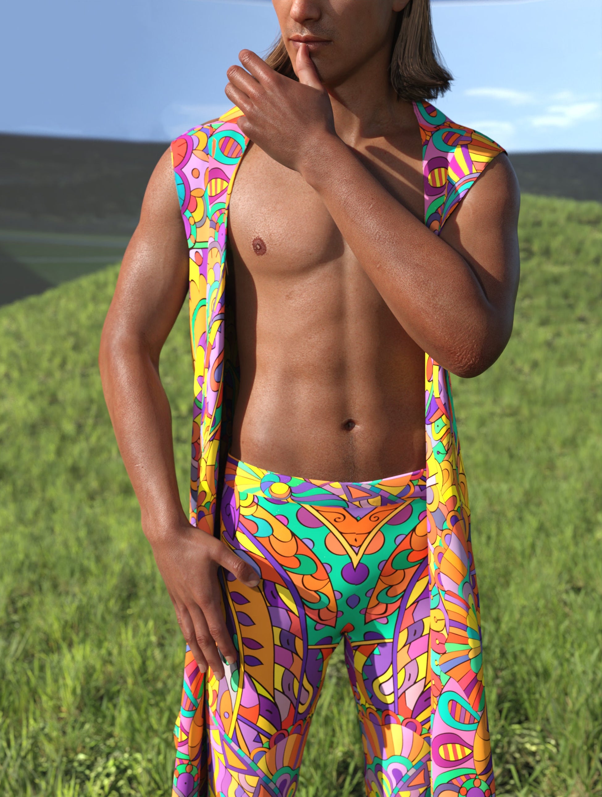 Lush Chaishukarie Male Vest Bell Bottom Set 1