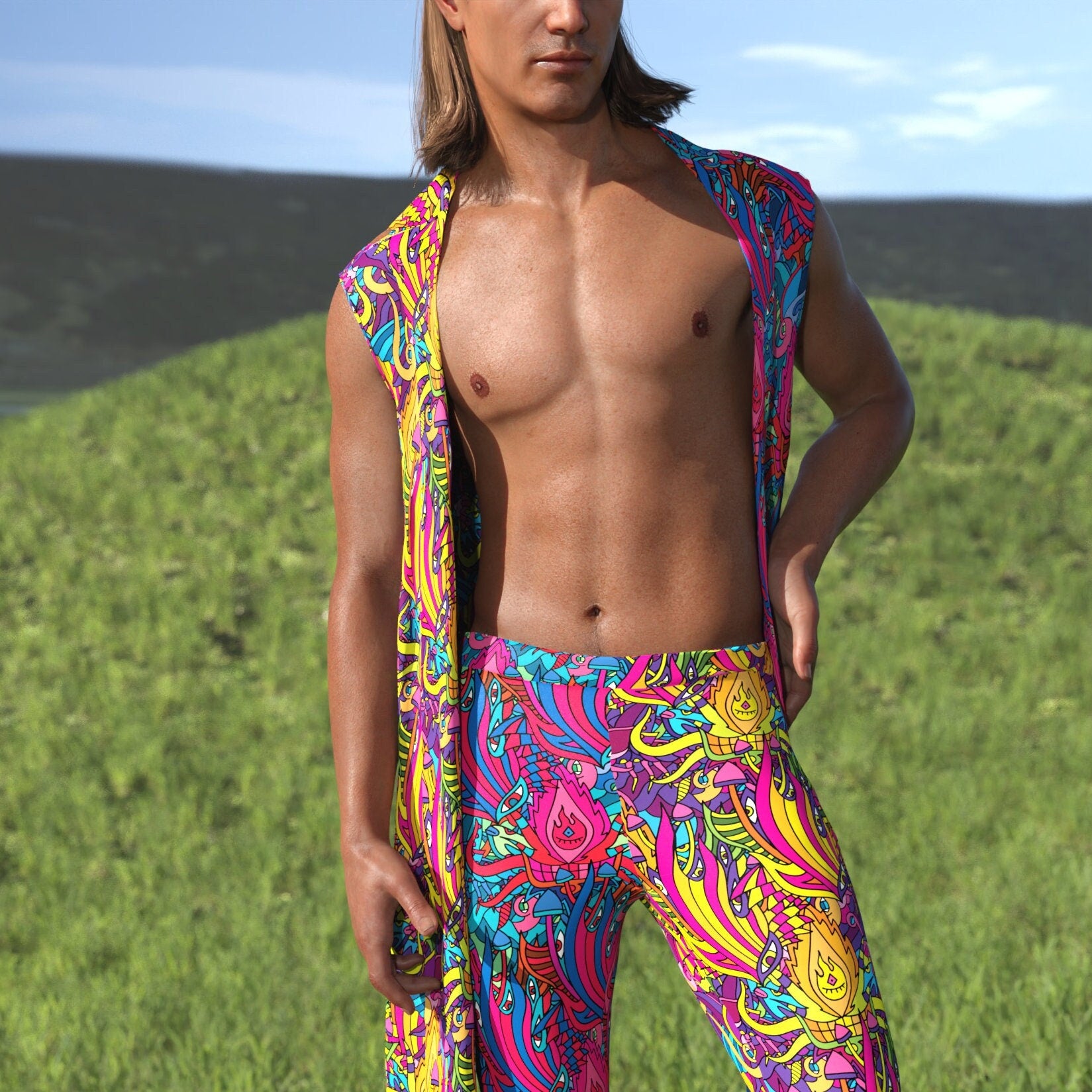Drememi's Realm Male Vest Bell Bottom Set 2