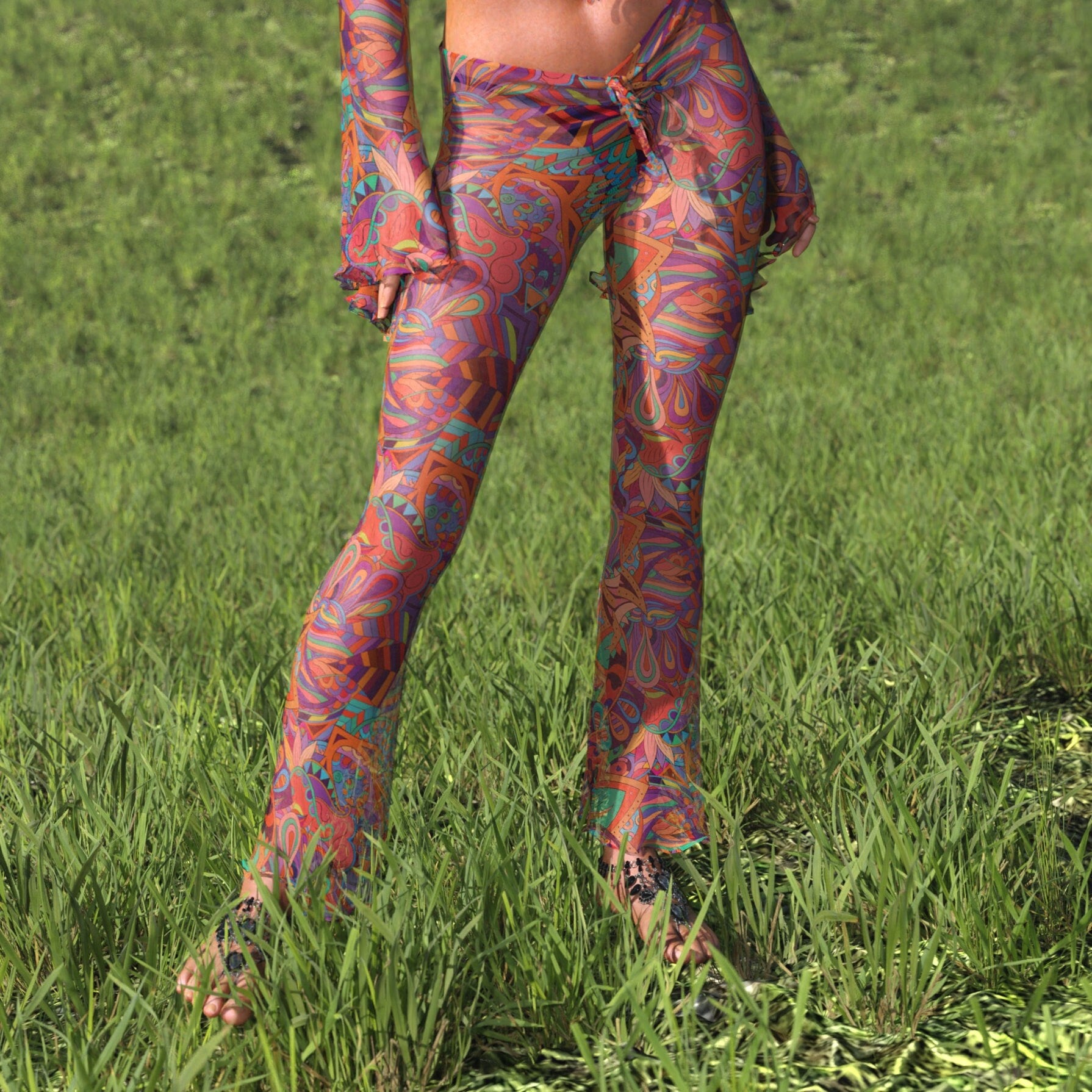 Boundless High Mesh Drawstring Pants 2