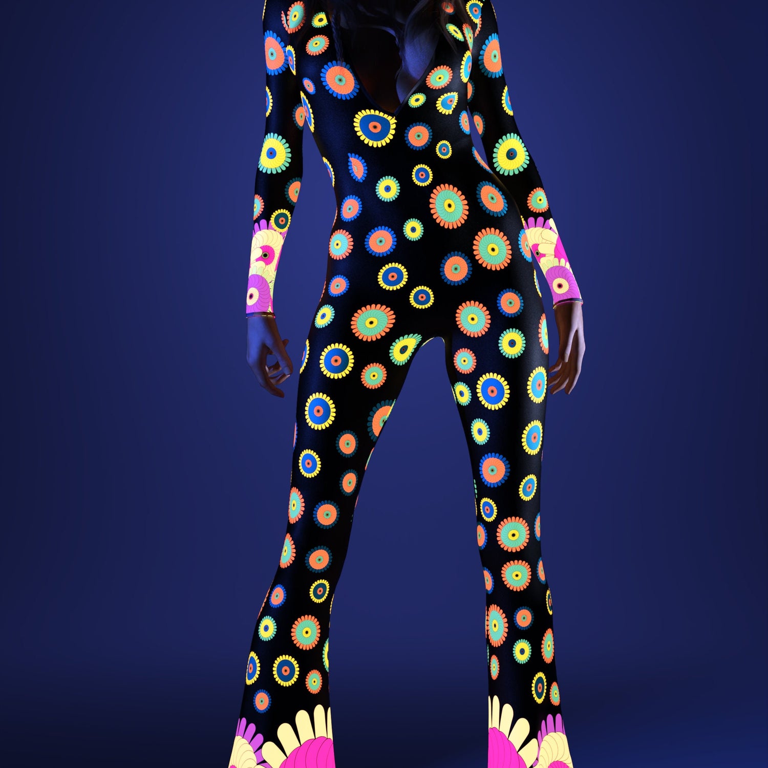 UV Microcosmic Low Cut Costume UV Reactive