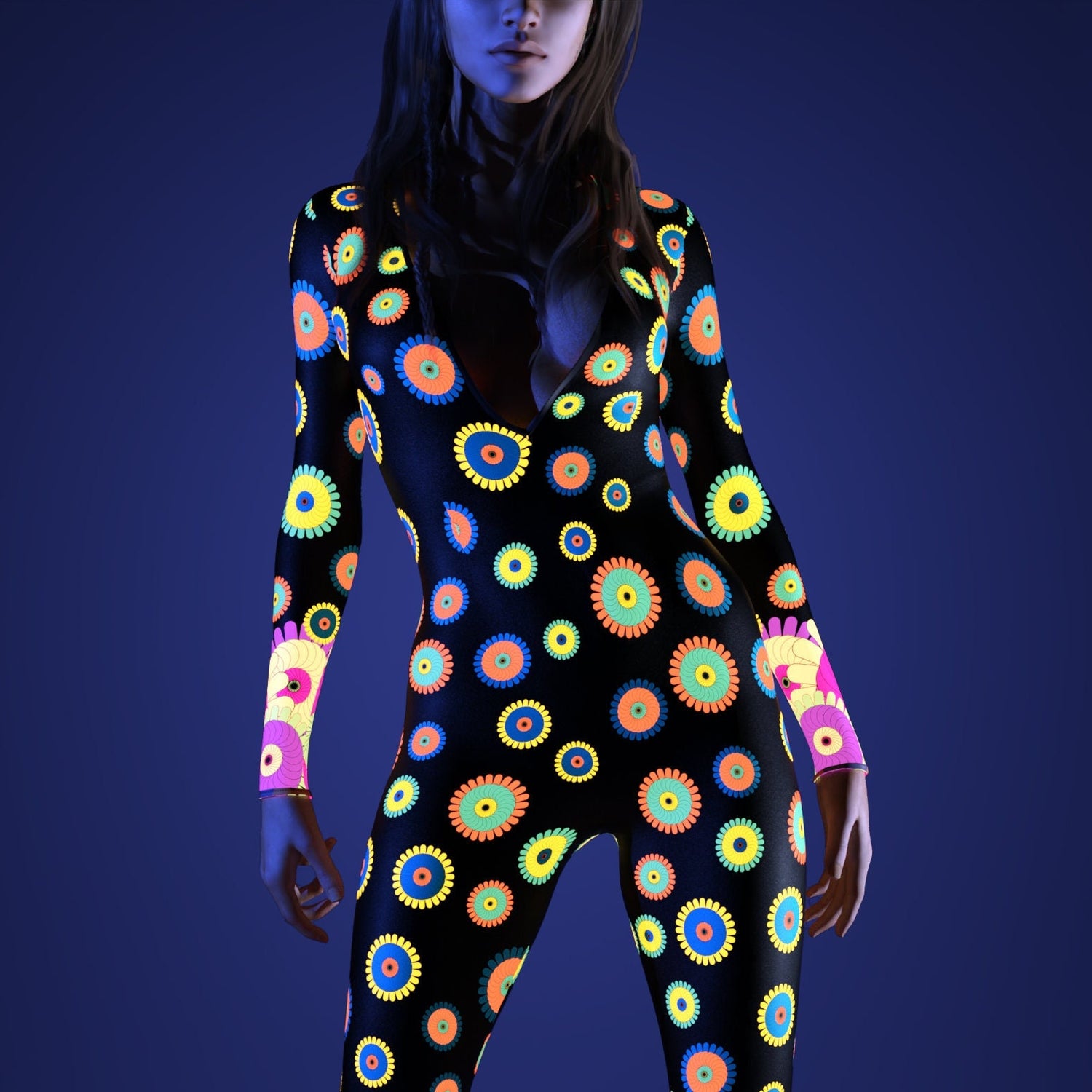 UV Microcosmic Low Cut Costume Rainbow, Yellow