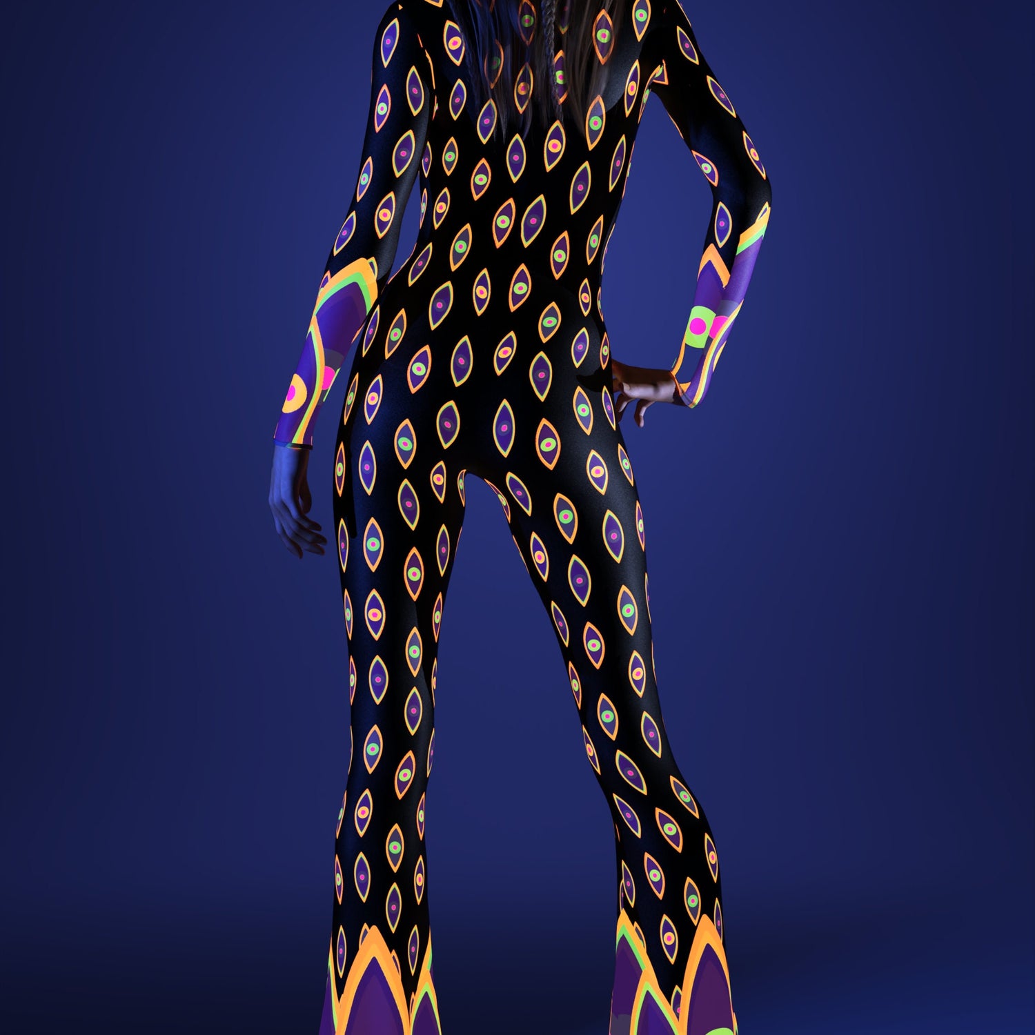 UV Hypnotic Resonance Low Cut Costume UV Reactive