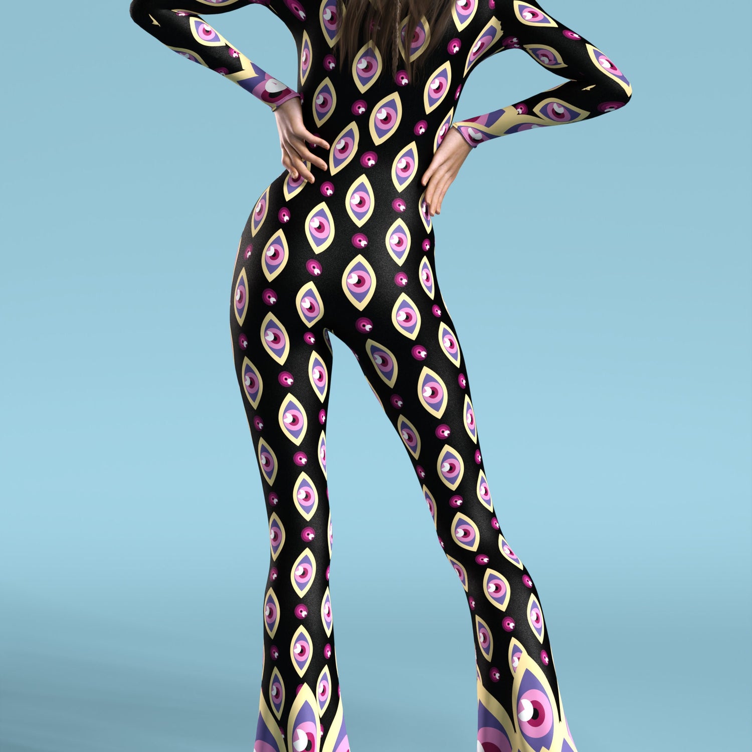 Women UV Eye Dee Low Cut Costume
