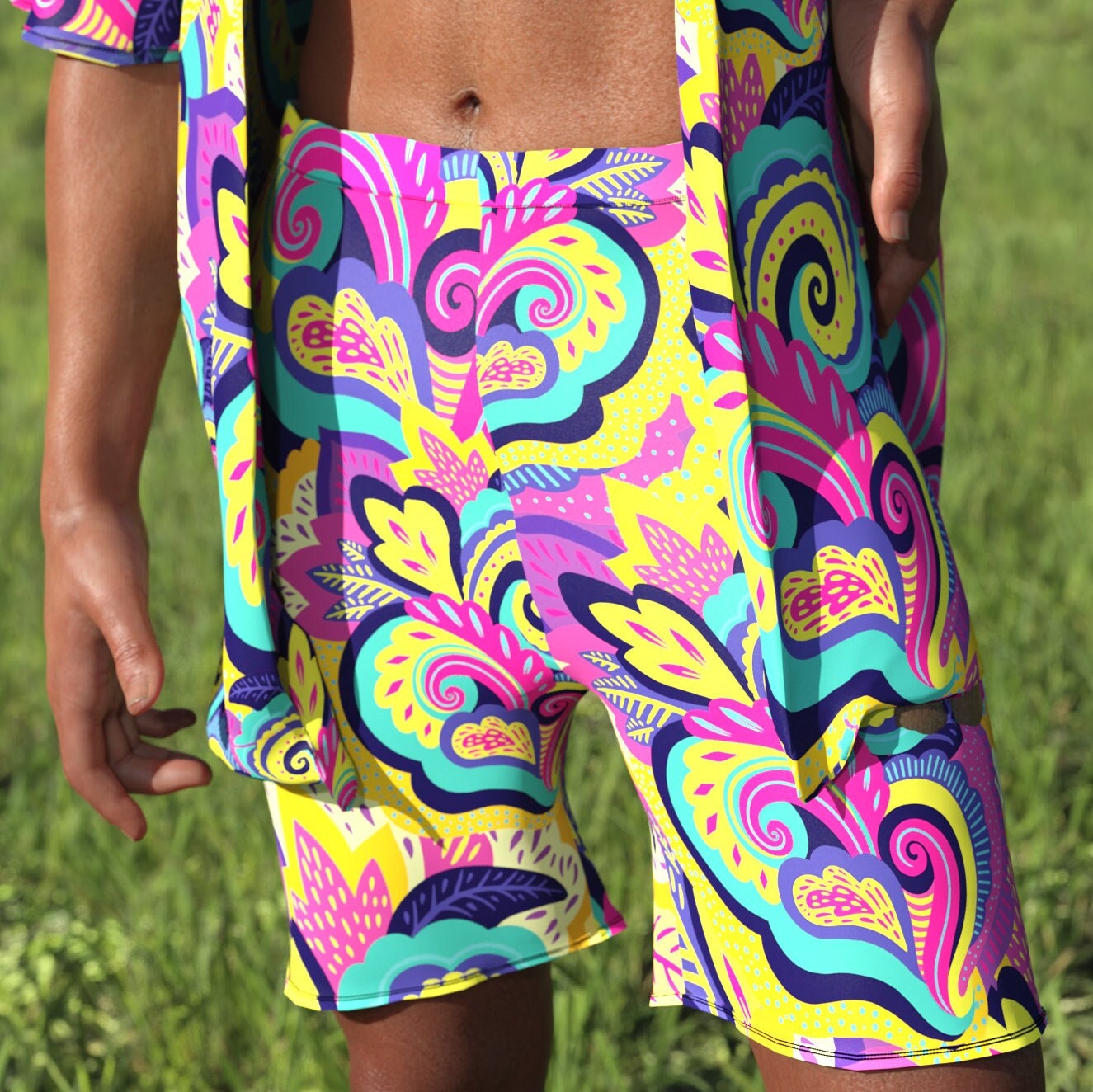 Summer Blossom Male Rave Shorts 2
