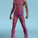 Mystic Melody Mesh Male Flared Pants