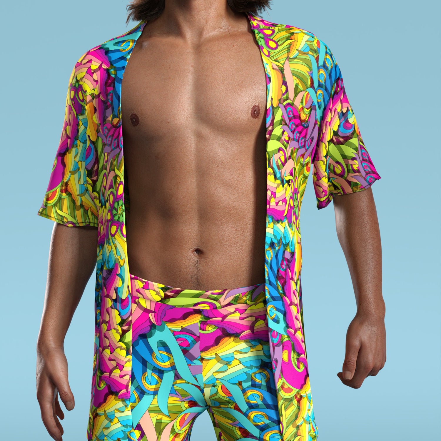Men Ethereal Senses Male Half Robe