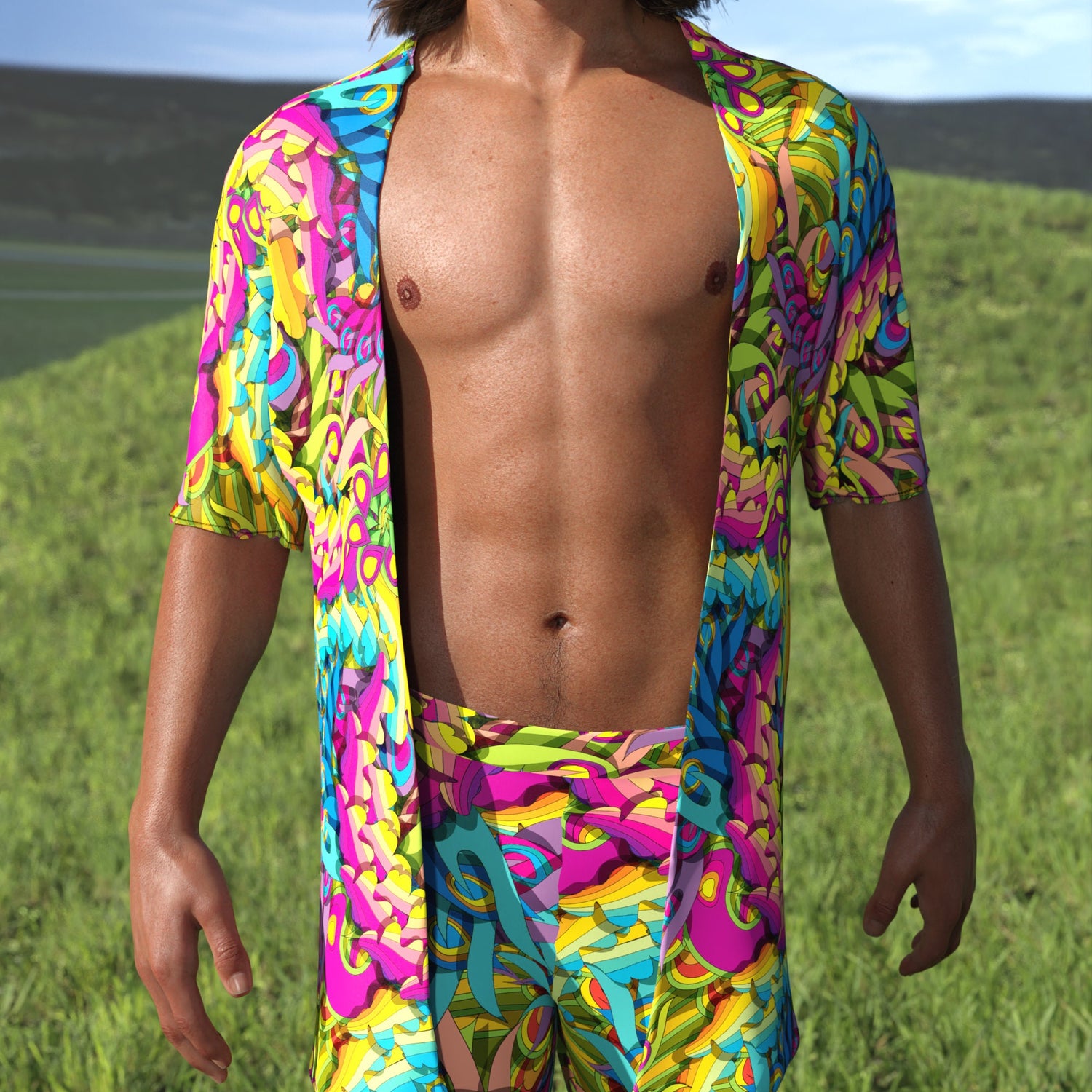 Ethereal Senses Male Half Robe