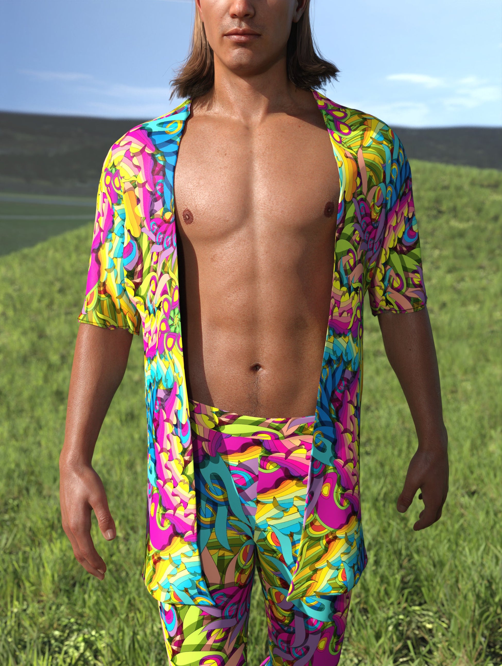 Ethereal Senses Male Half Robe 1