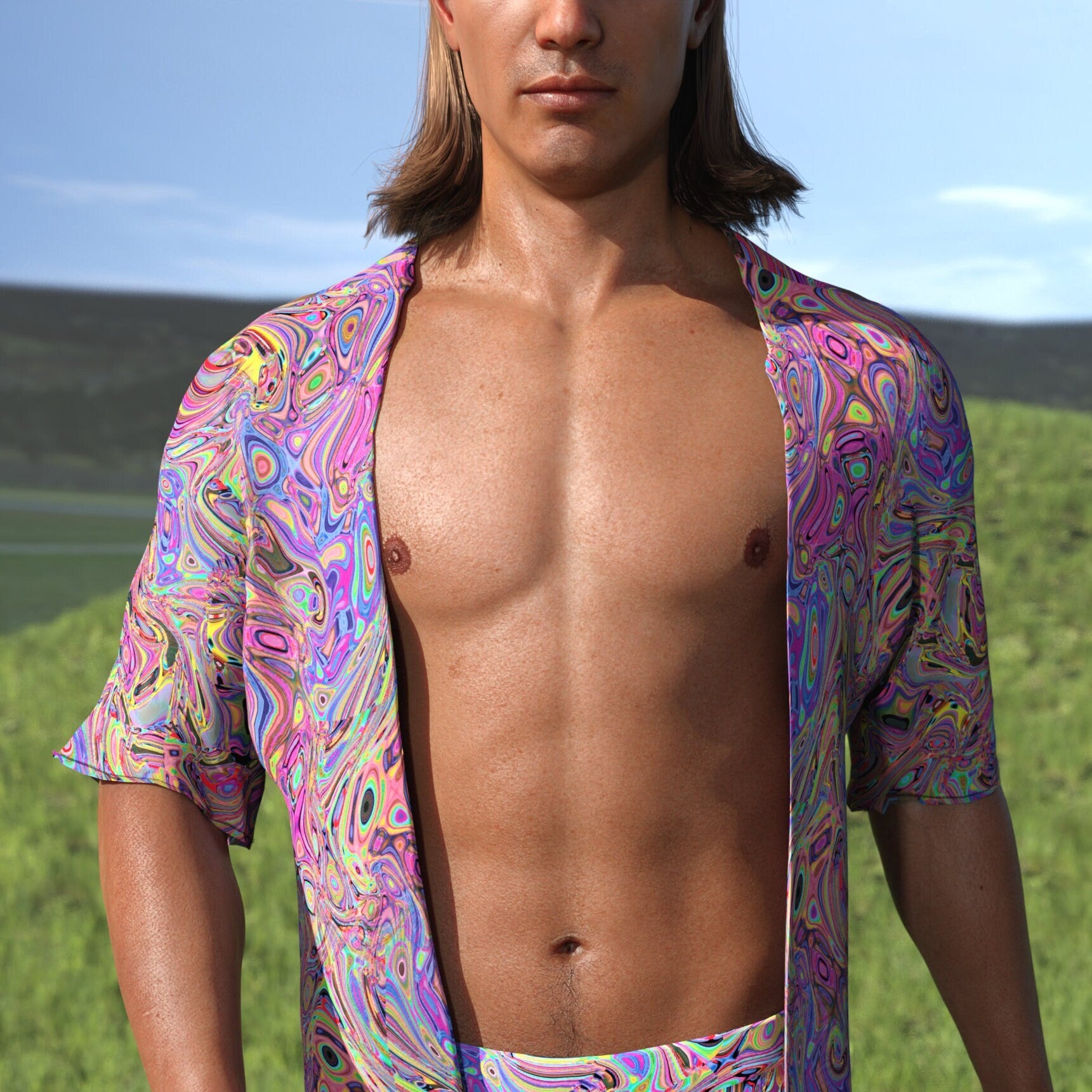 Beyond Thought Male Half Robe 2