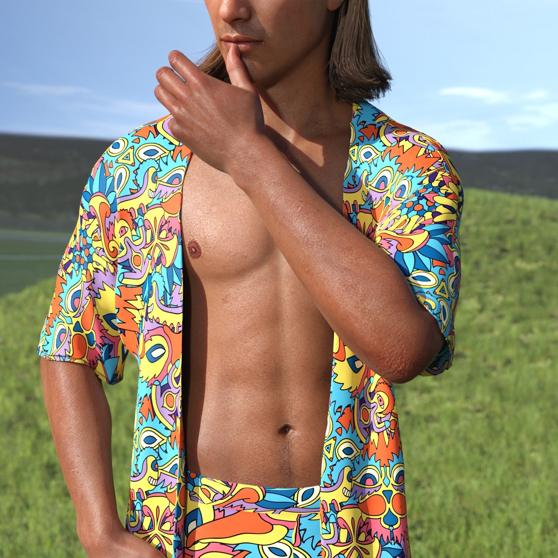 Above All Things Male Half Robe 2