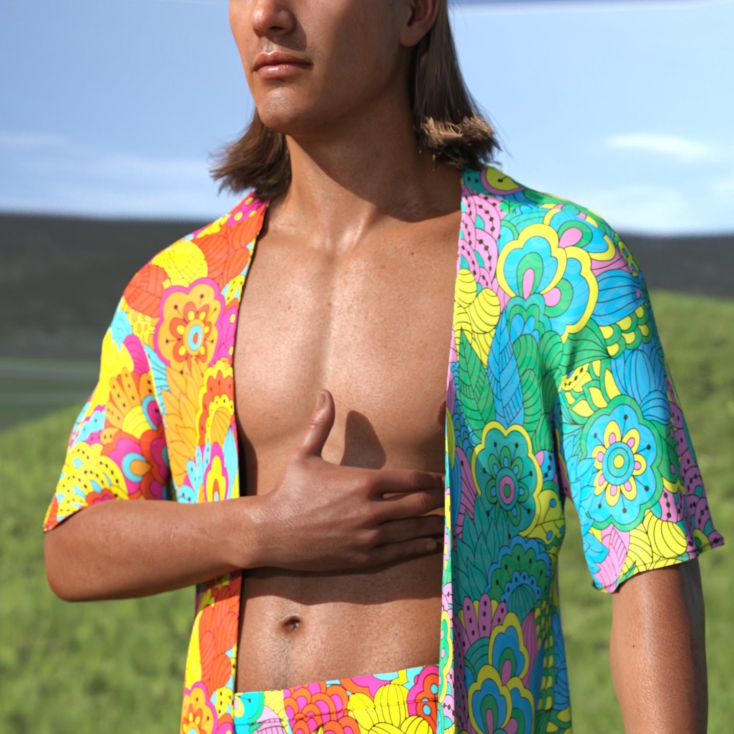 Nature's Wonder Male Half Robe Yellow