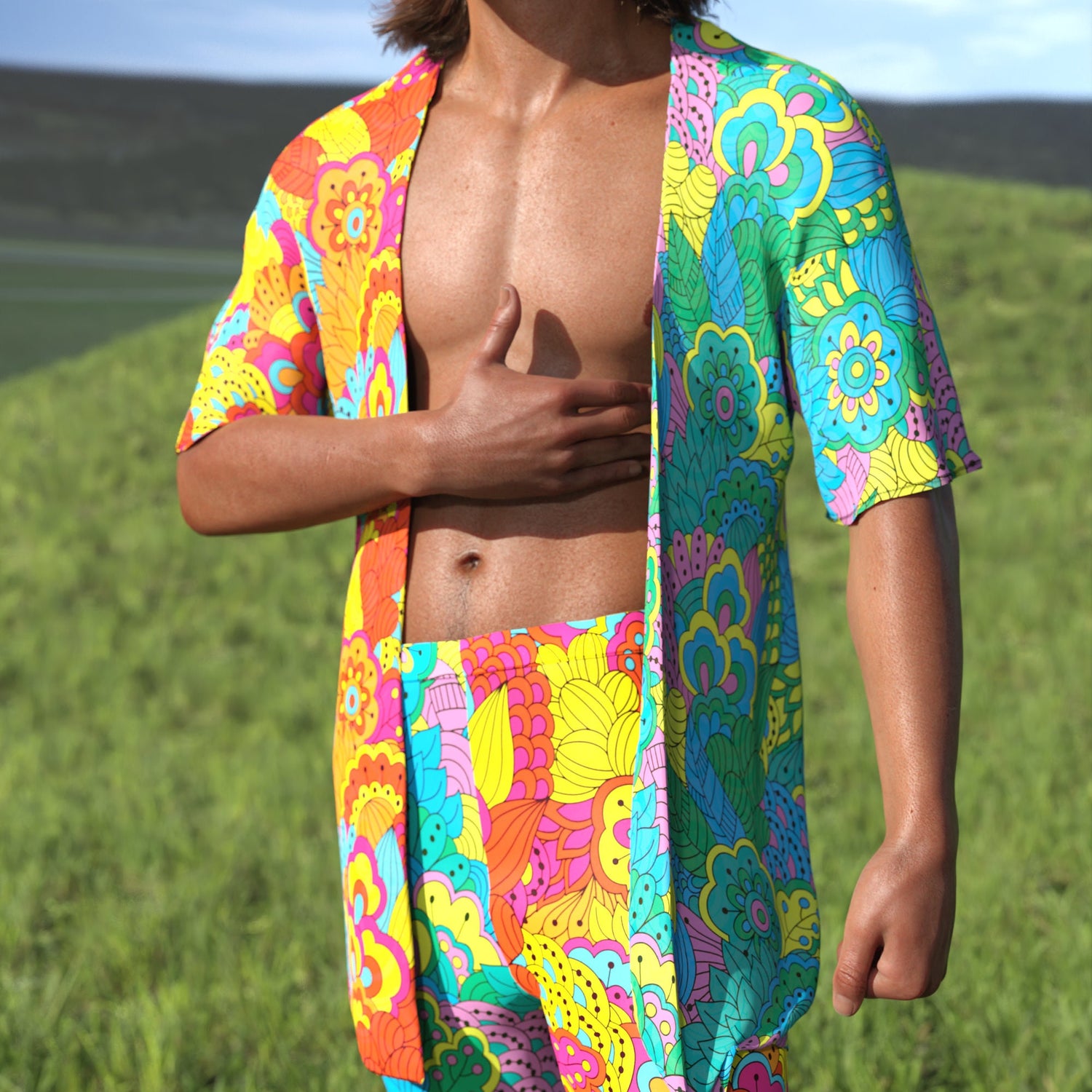 Nature's Wonder Male Half Robe Set