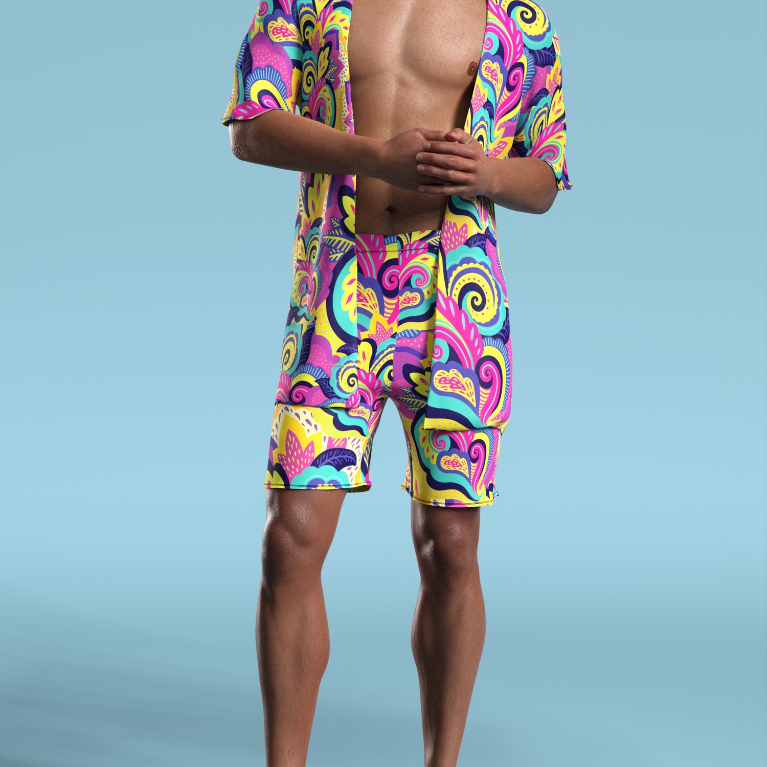 Summer Blossom Male Half Robe Set 6