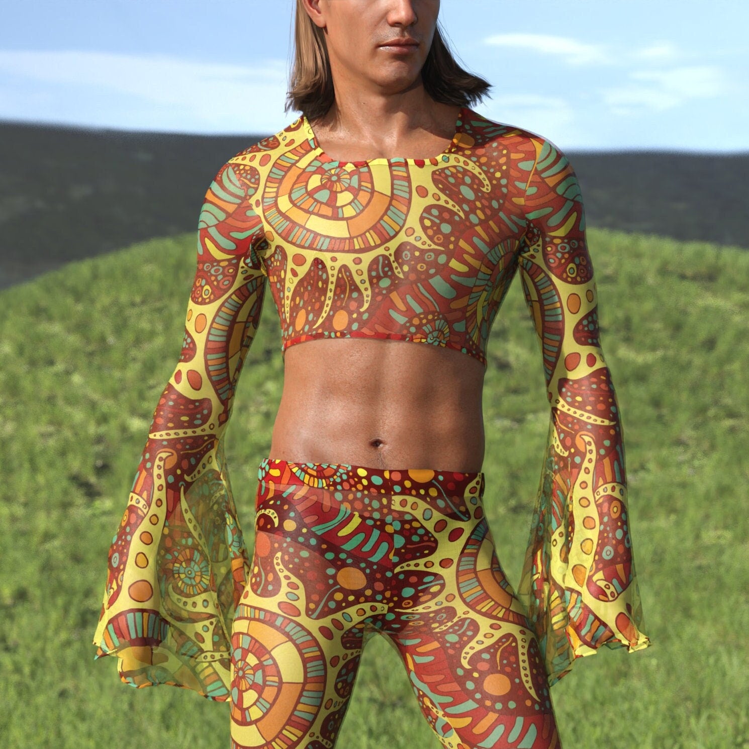 Panajay Mesh Male Flared Set 2