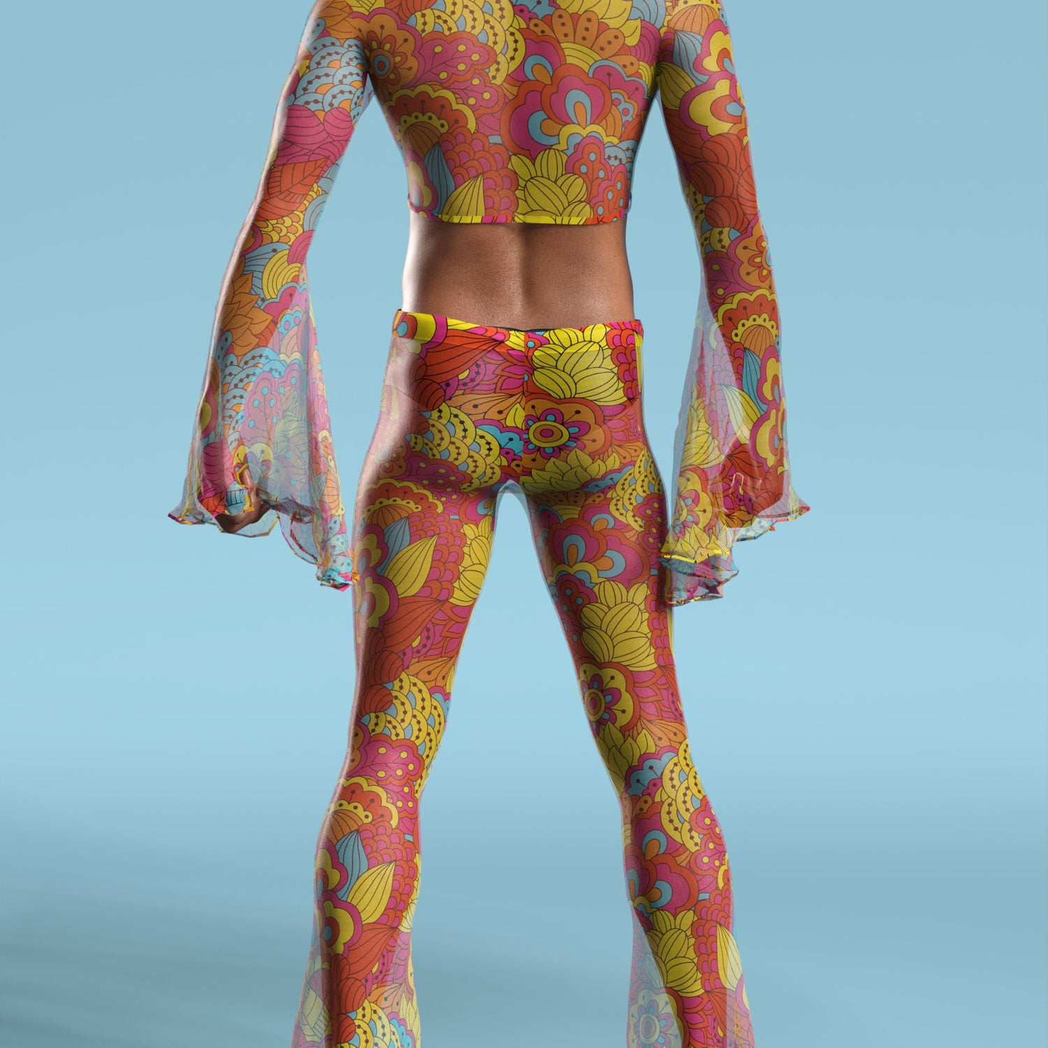 Men Nature's Wonder Mesh Male Flared Set