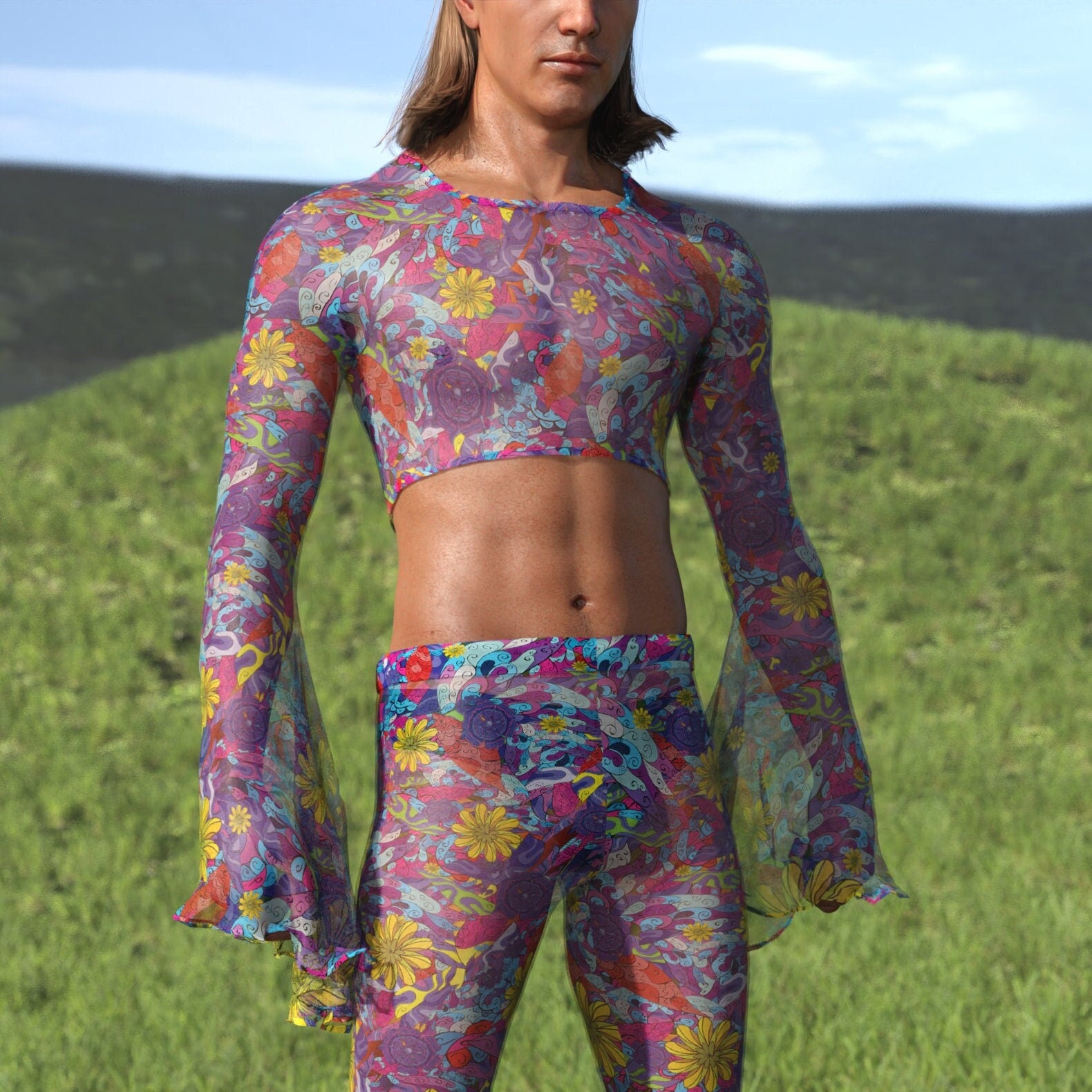 Moonblossom Mesh Male Flared Set 2