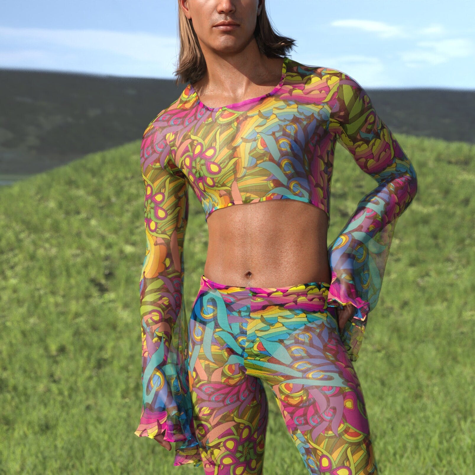 Ethereal Senses Mesh Male Flared Set 2