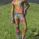 Ethereal Senses Mesh Male Flared Pants