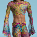 Ethereal Senses Mesh Male Flared Pants