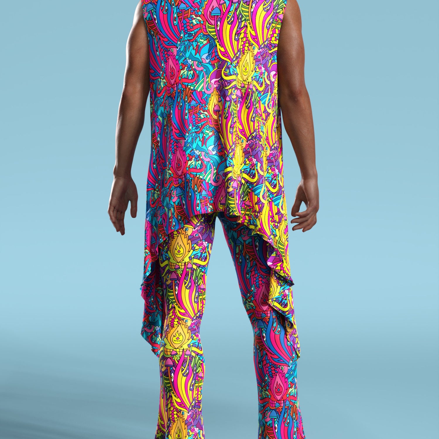 Men Drememi's Realm Male Flared Pants