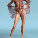 Petals Of Enchantment Mesh Bare Back Leotard
