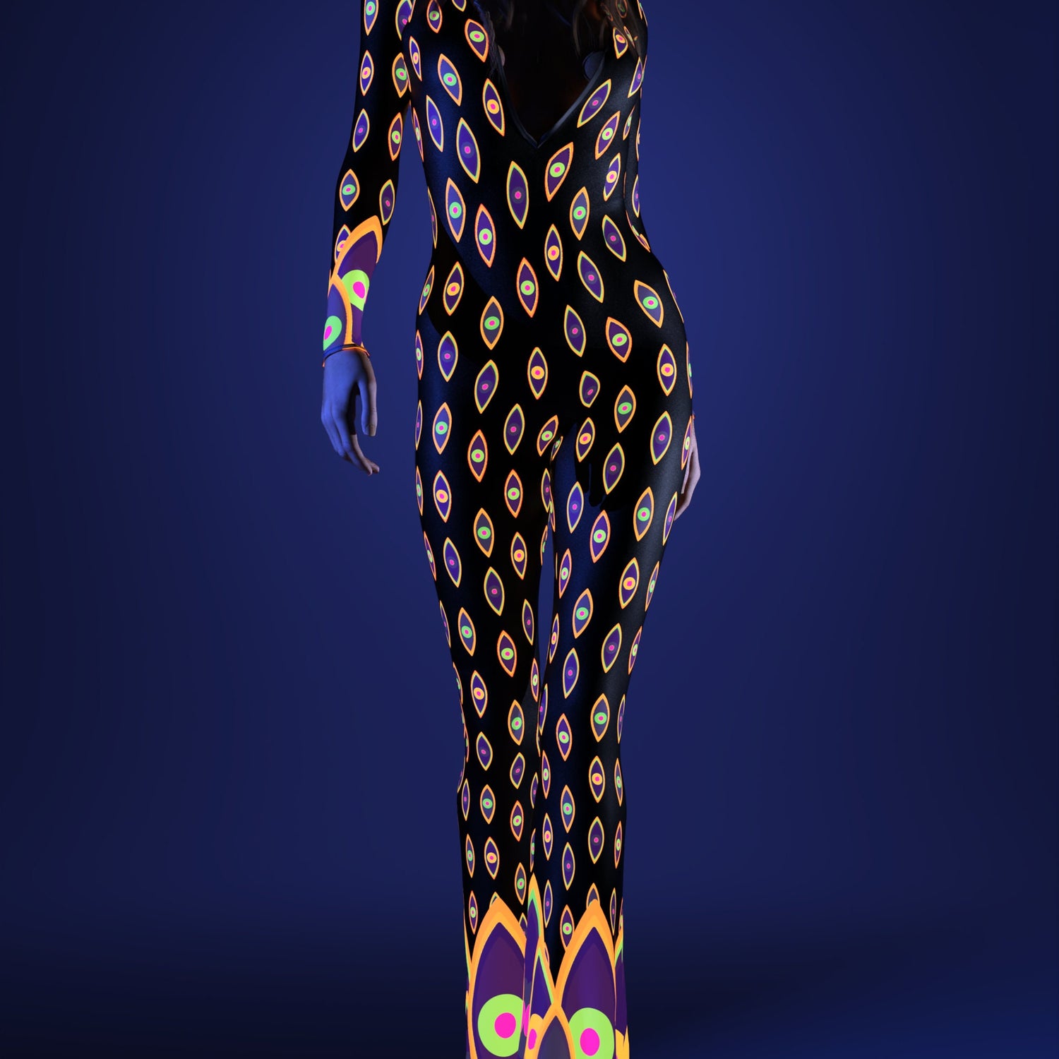 UV Hypnotic Resonance Low Cut Costume Blue, Orange