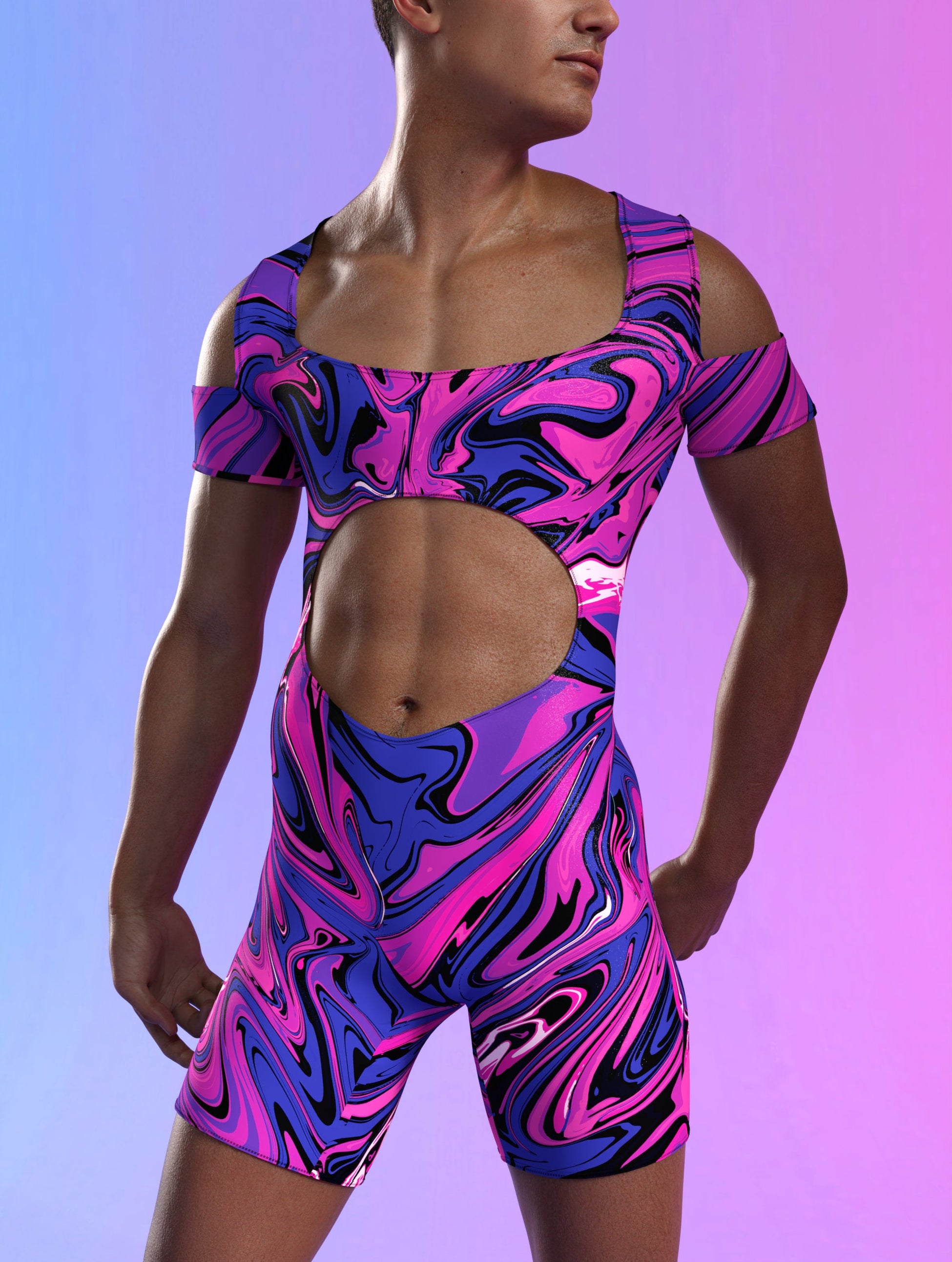 Energy Flux Male Cutout Romper 1