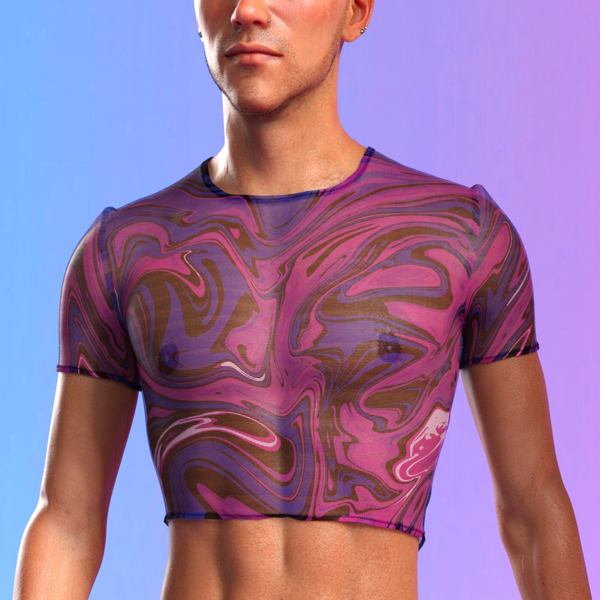 Energy Flux Male Mesh Crop Top 2