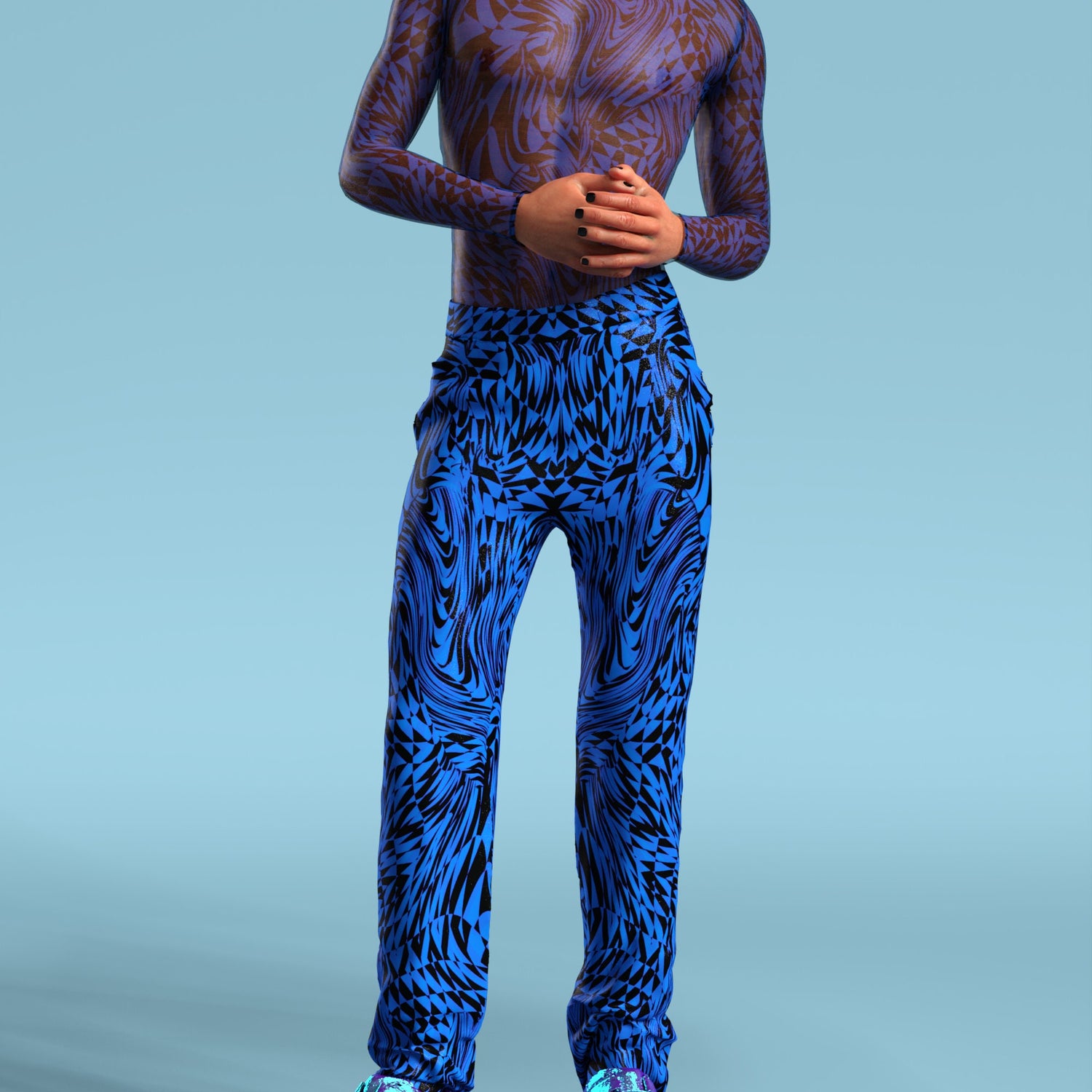 Refracted Male Regular Set Lycra