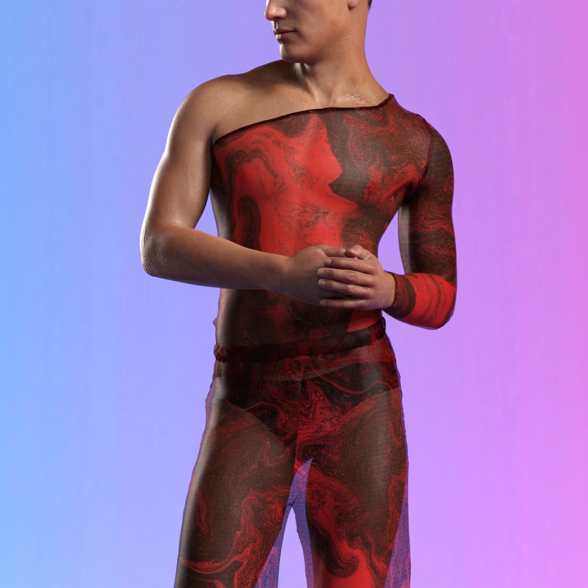 Deep Signal Mesh Male Asymmetrical Set 2