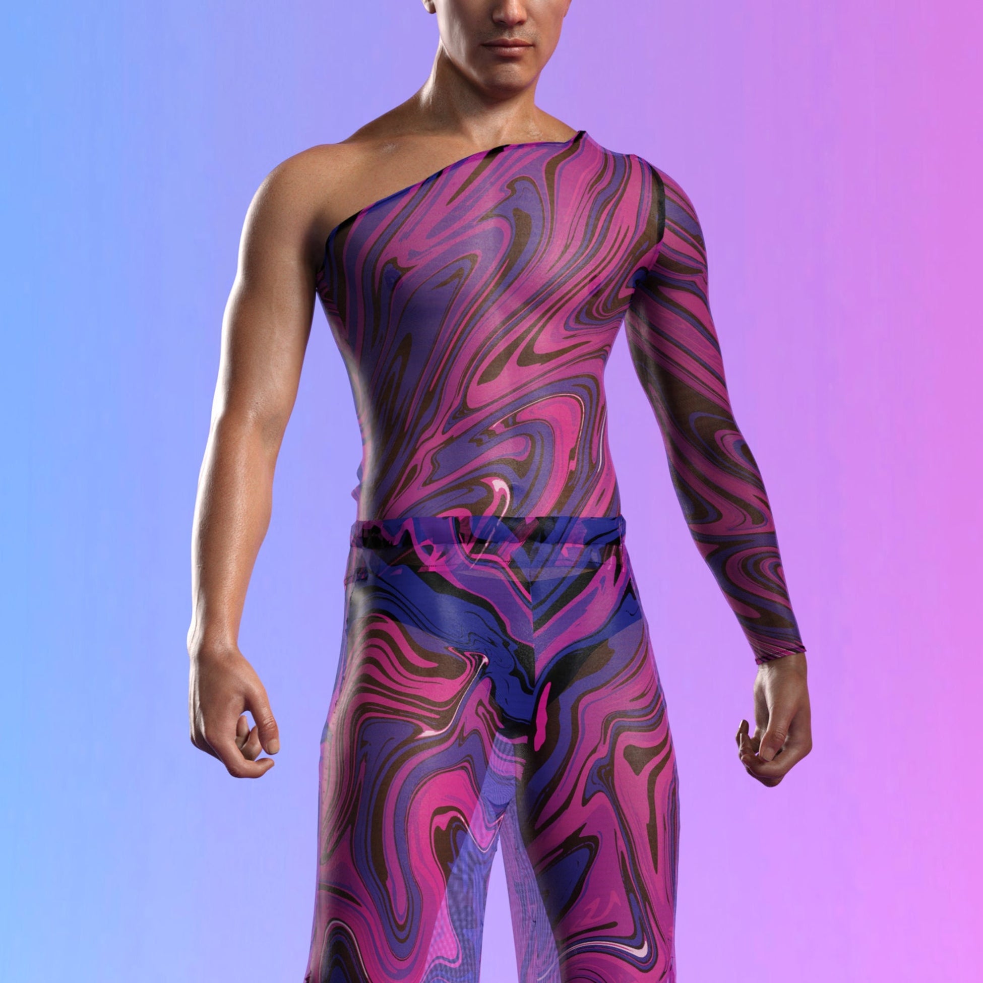 Energy Flux Mesh Male Asymmetrical Set 2