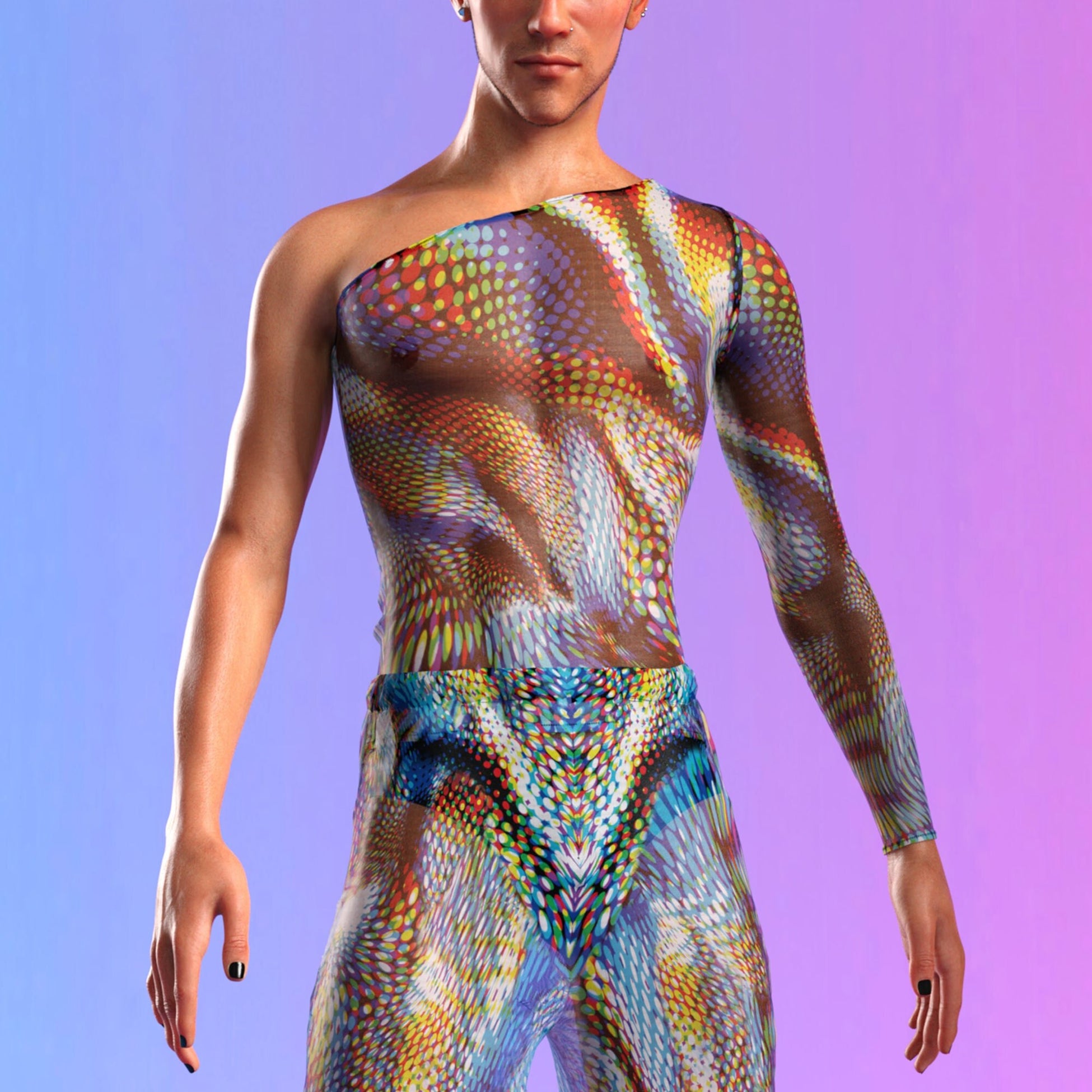 Supersonic Mesh Male Asymmetrical Top 2