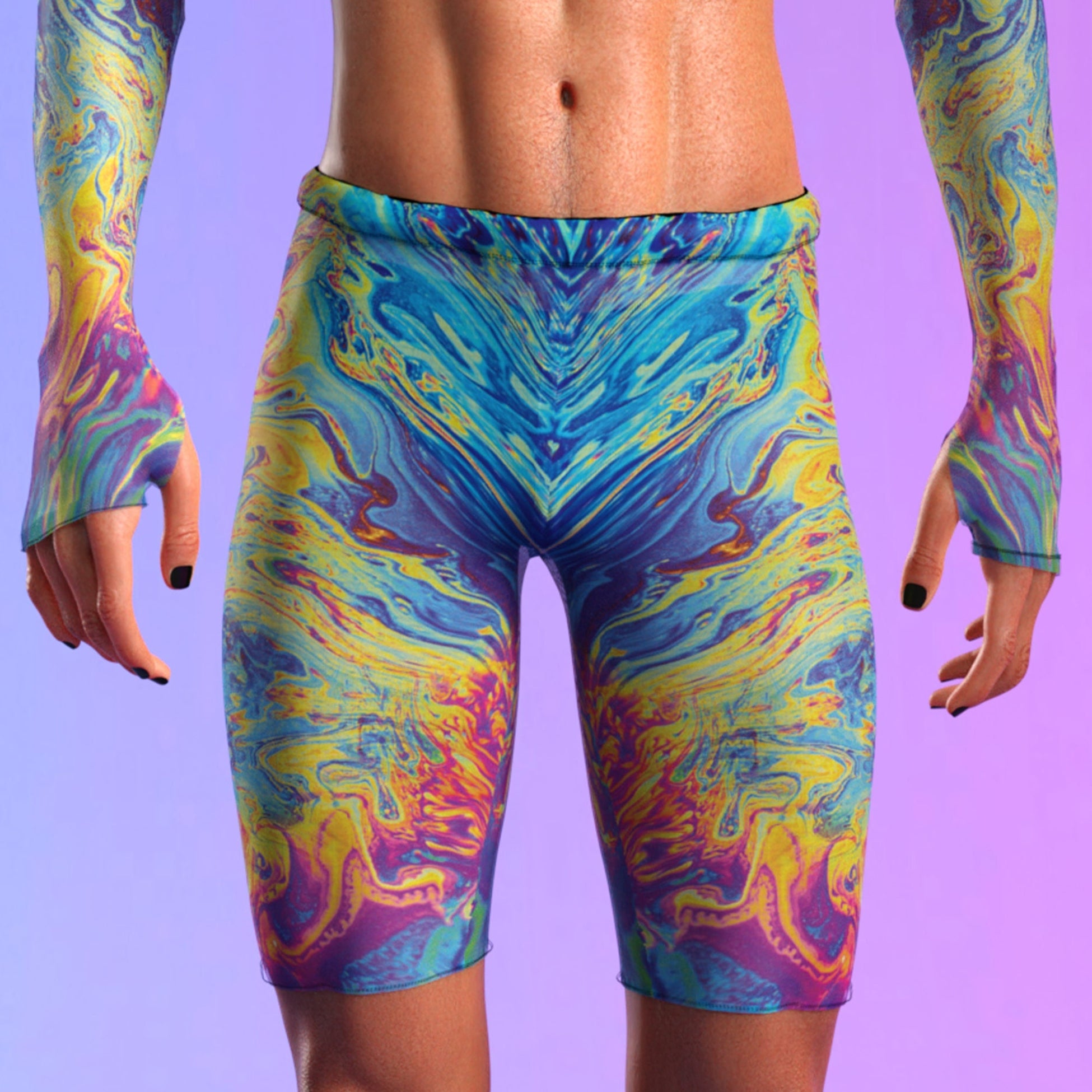 Intercepted Mesh Male Biker Shorts 1