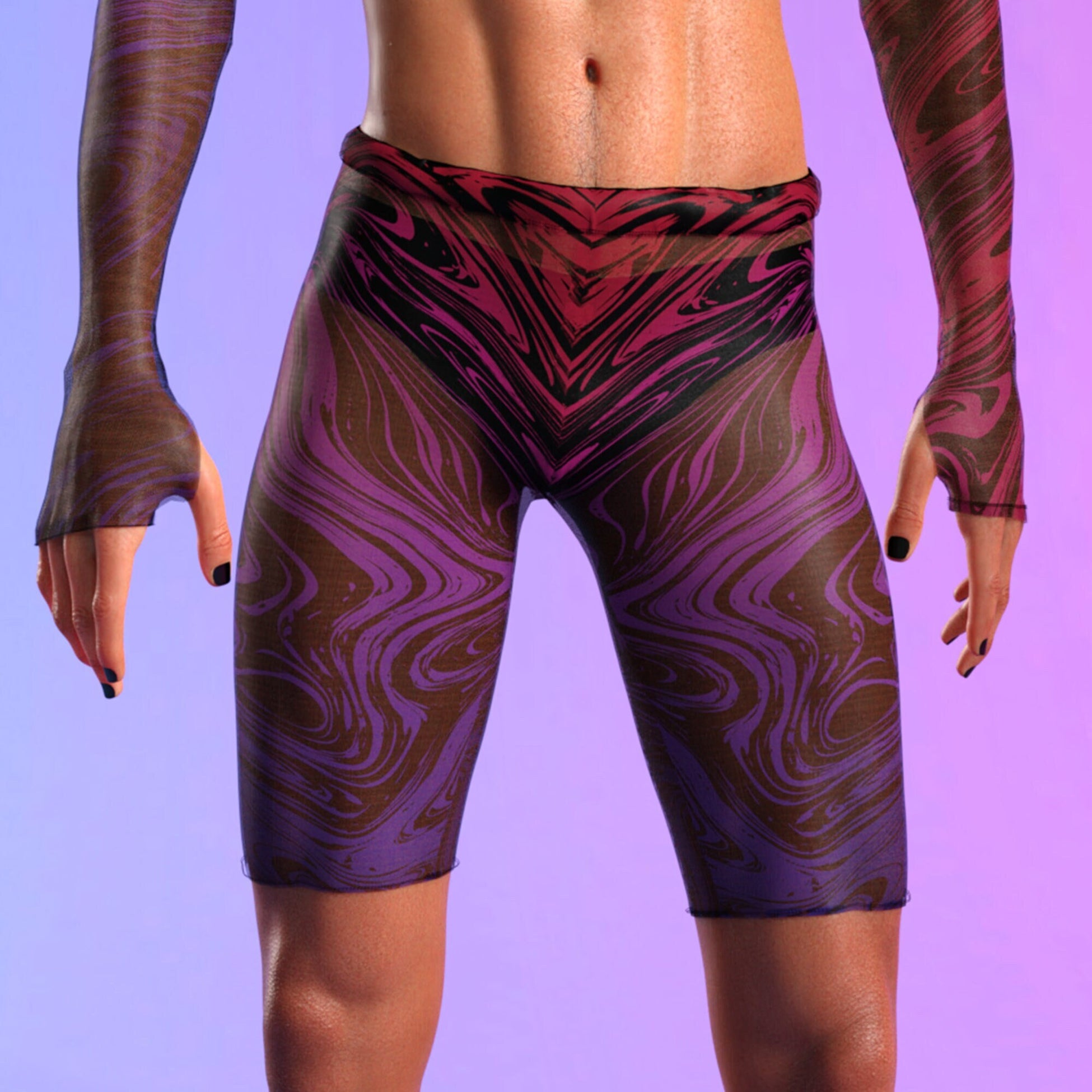 Interference Mesh Male Biker Shorts 2