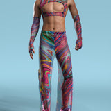 Vivid Vortex Mesh Male Split Pants