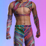 Vivid Vortex Mesh Male Split Pants