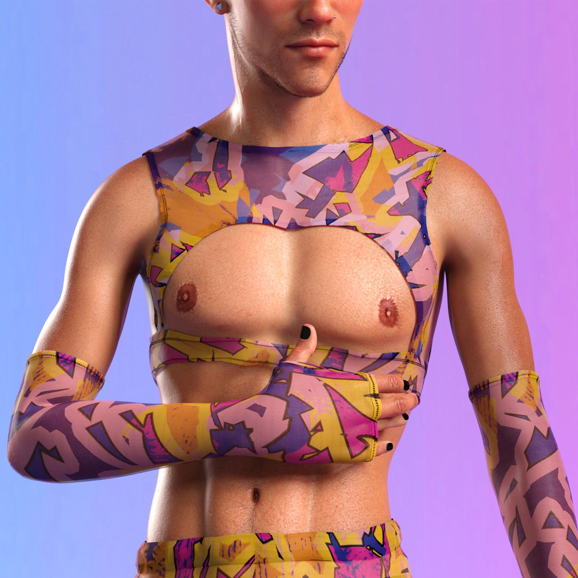 Xperiment Mesh Male Harness Top 2
