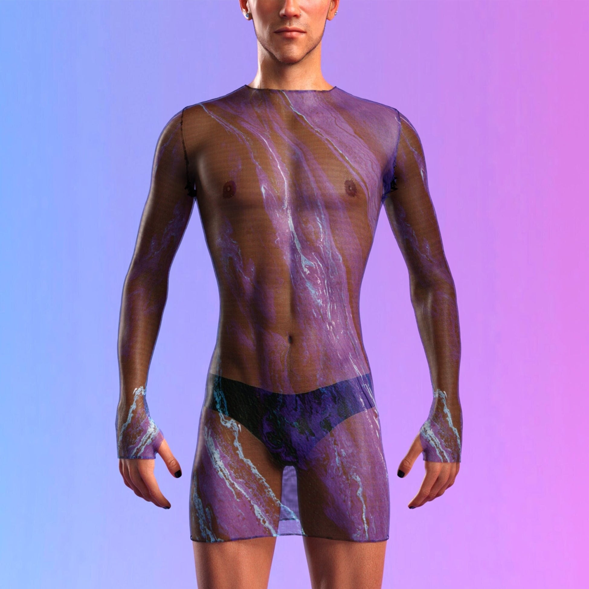 Infrasound Mesh Male Short Dress 2