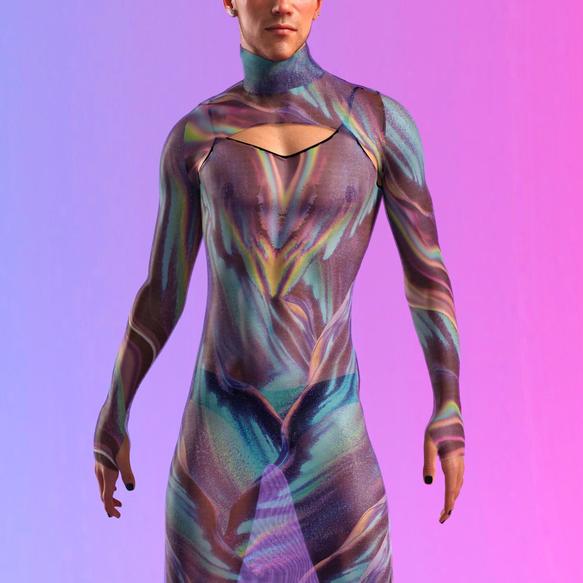 Wavelenght Mesh Male Shrug Dress 2
