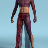 Interference Mesh Male Cutout Top