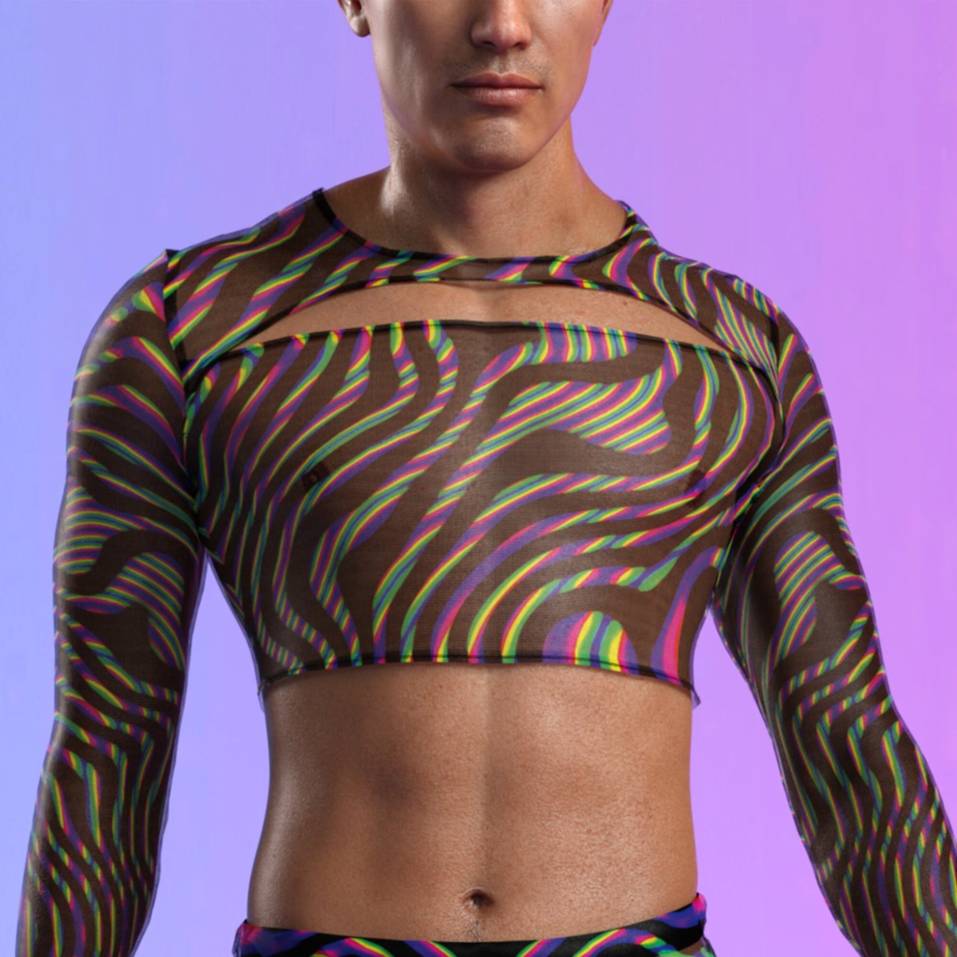 Oh Mesh Male Cutout Top 2