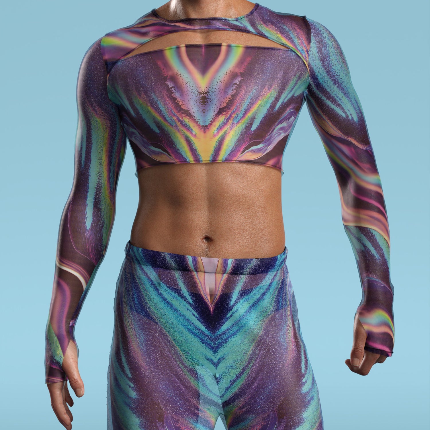 Wavelenght Mesh Male Split Set 6