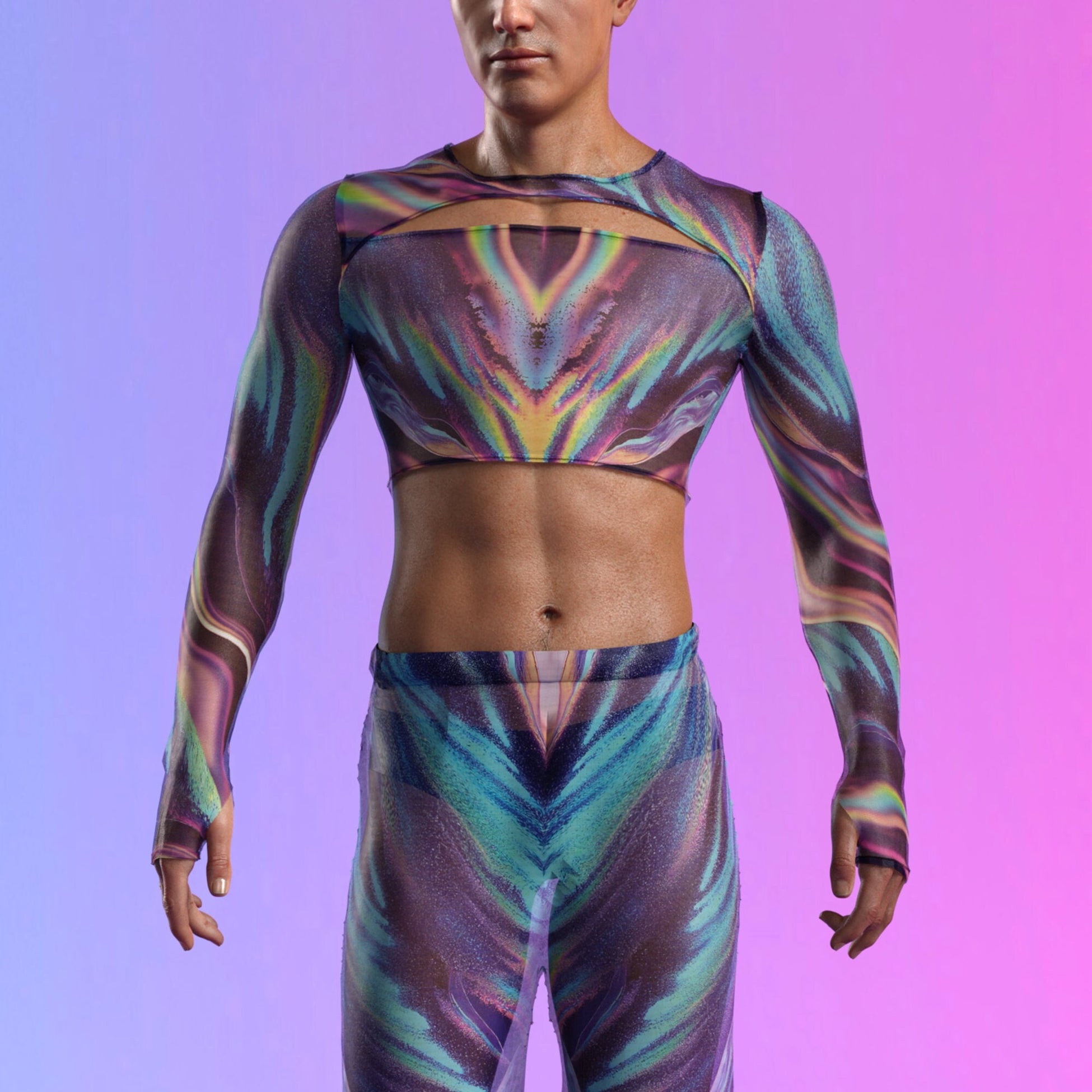 Wavelenght Mesh Male Split Set 2