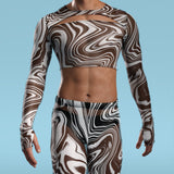 White Noise Mesh Male Split Set