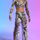 White Noise Mesh Male Split Set